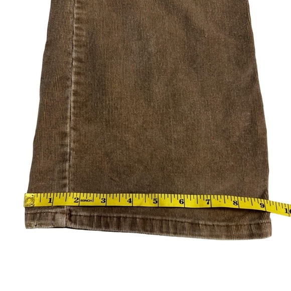 l.e.i. Brown Corduroy Pants Size 3 Double Button Front Distressed Flare Vintage - Picture 14 of 16